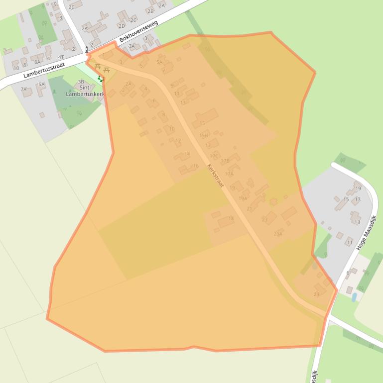 Kaart van postcodegebied 5256TD.