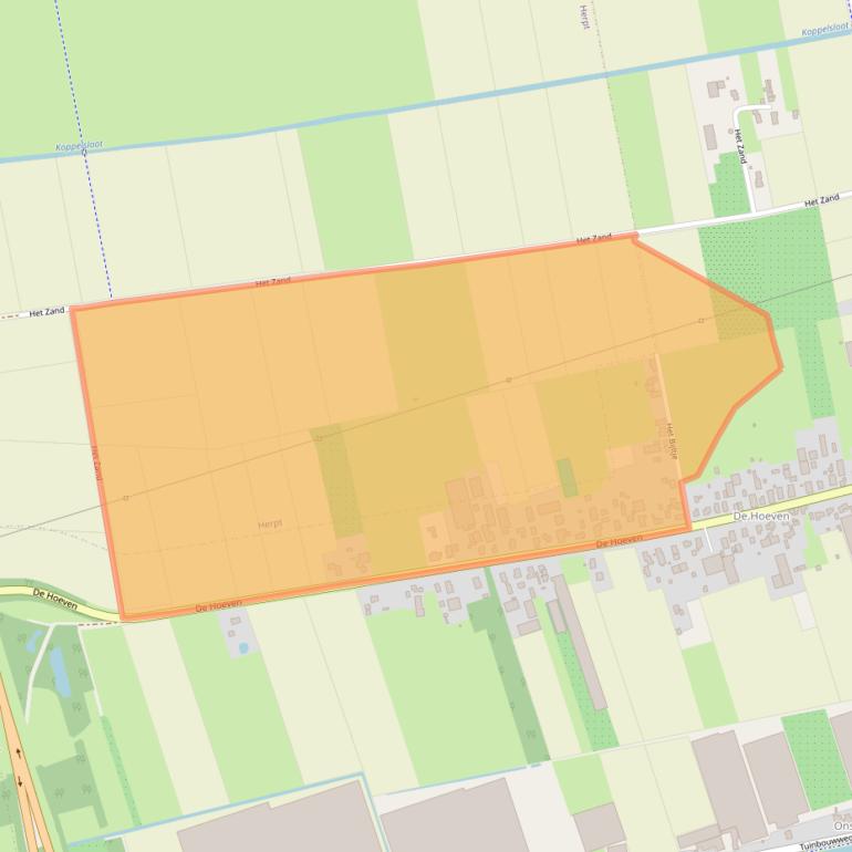 Kaart van postcodegebied 5256VS.