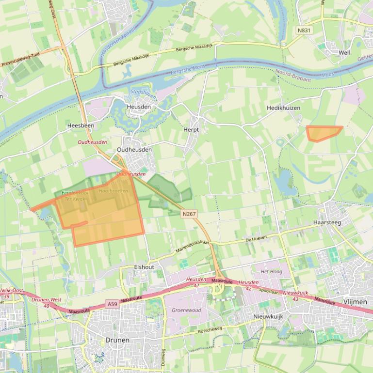 Kaart van postcodegebied 5256ZZ.