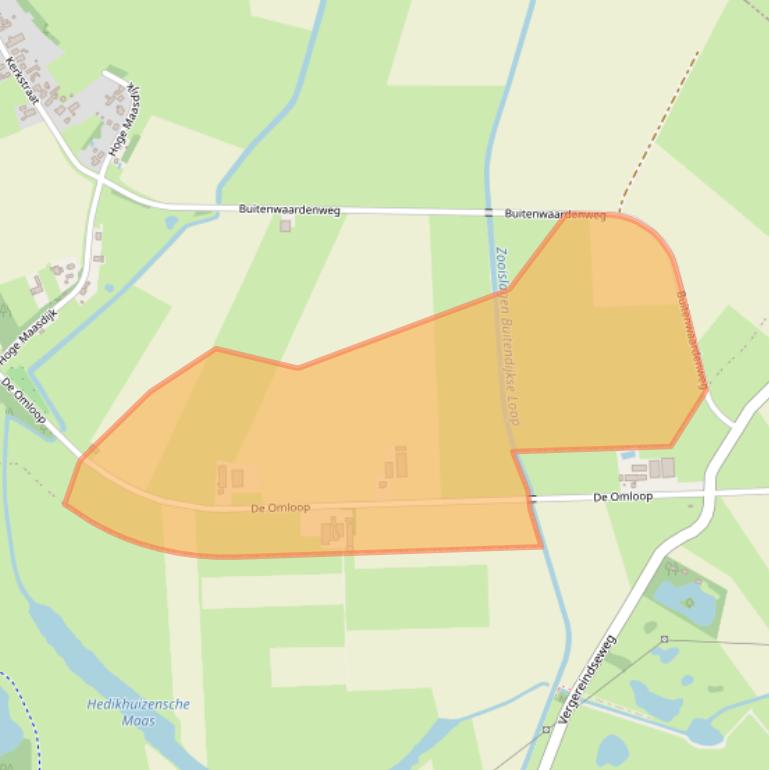 Kaart van postcodegebied 5257NH.
