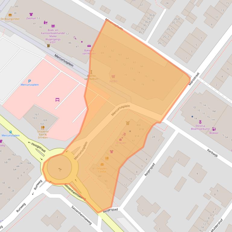 Kaart van postcodegebied 5258AW.