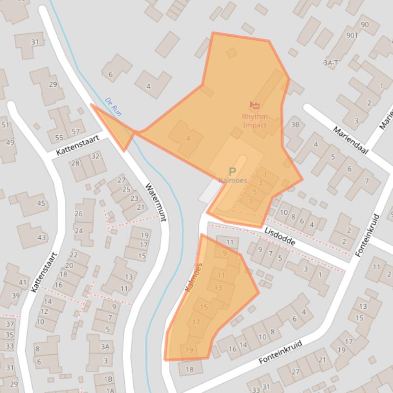 Kaart van postcodegebied 5258BZ.