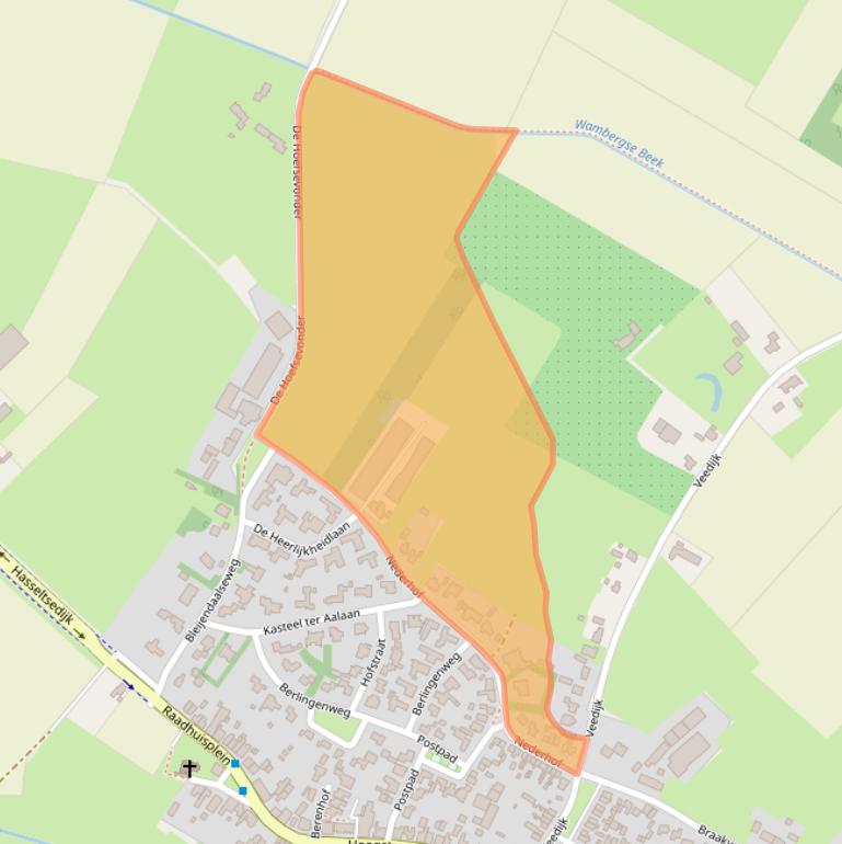 Kaart van postcodegebied 5258CB.