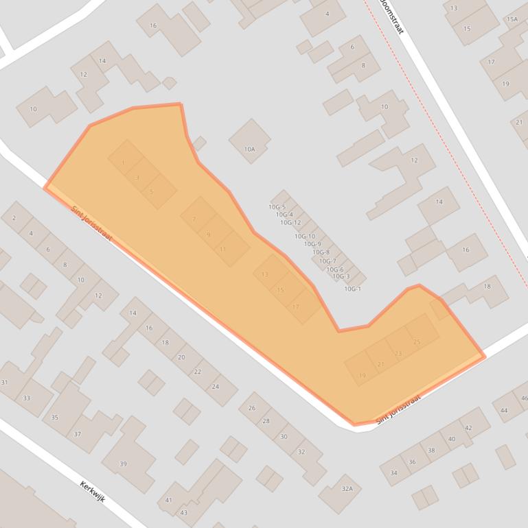Kaart van postcodegebied 5258EV.
