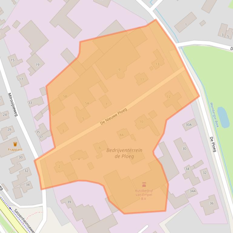 Kaart van postcodegebied 5258EX.