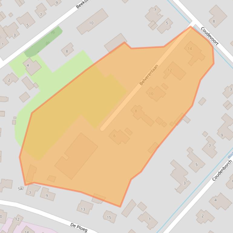 Kaart van postcodegebied 5258GK.