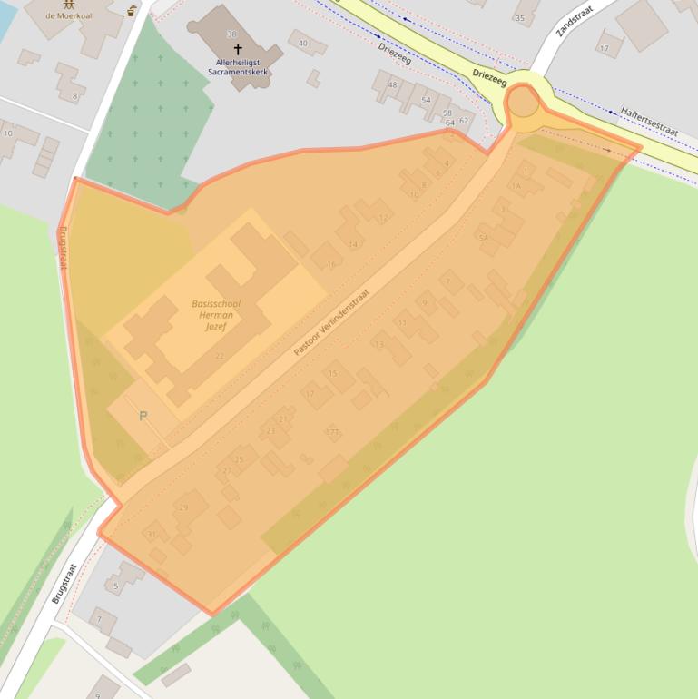 Kaart van postcodegebied 5258HV.