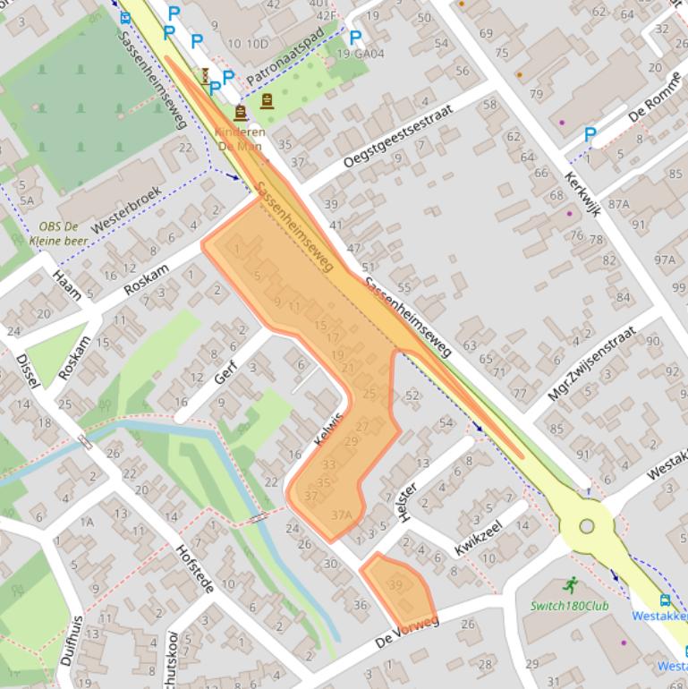 Kaart van postcodegebied 5258JG.