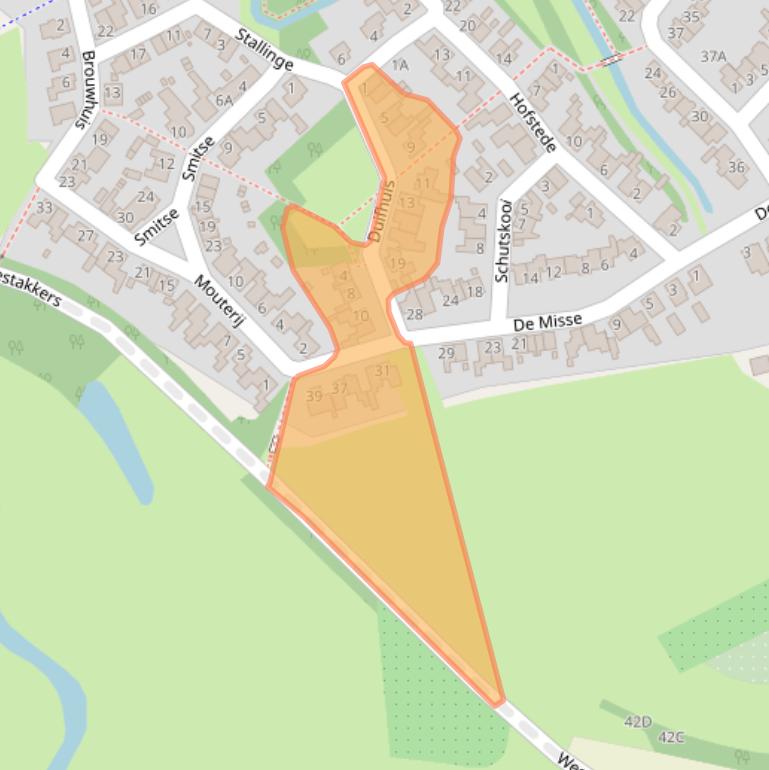 Kaart van postcodegebied 5258JS.