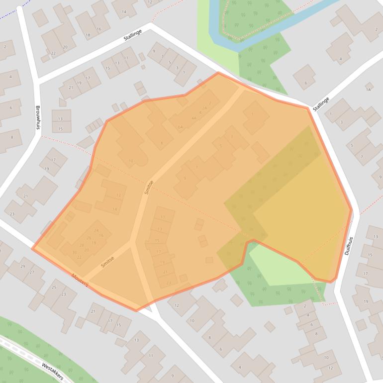 Kaart van postcodegebied 5258JV.
