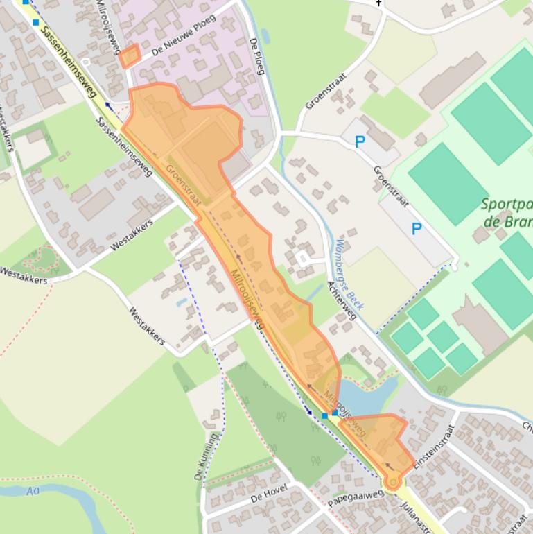 Kaart van postcodegebied 5258KG.