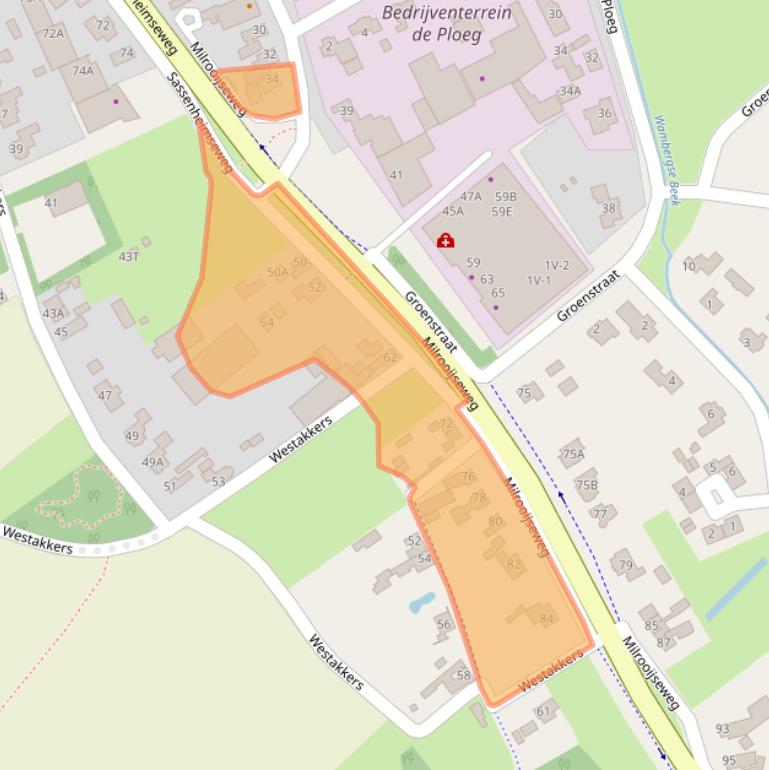 Kaart van postcodegebied 5258KJ.