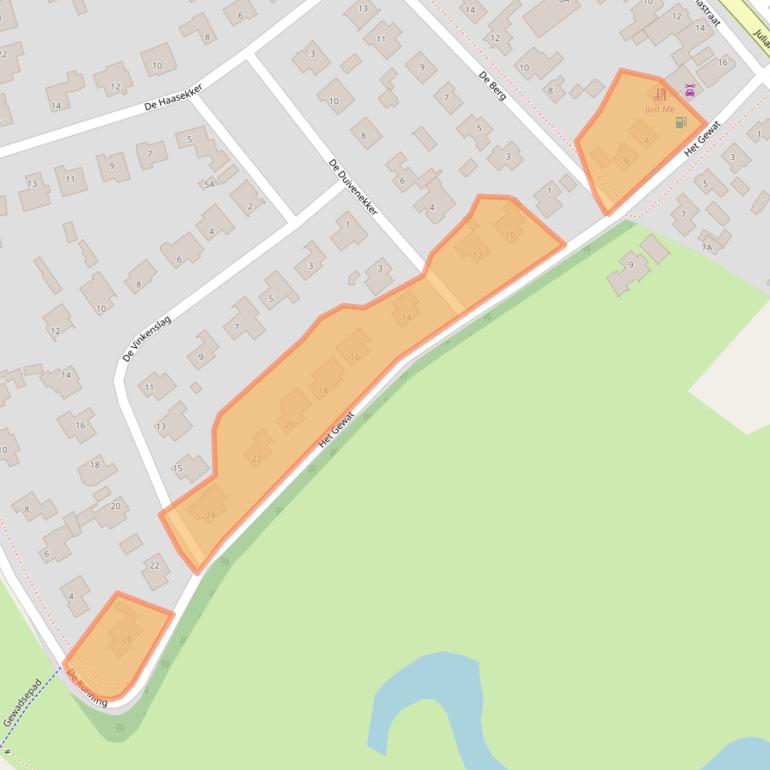 Kaart van postcodegebied 5258KL.