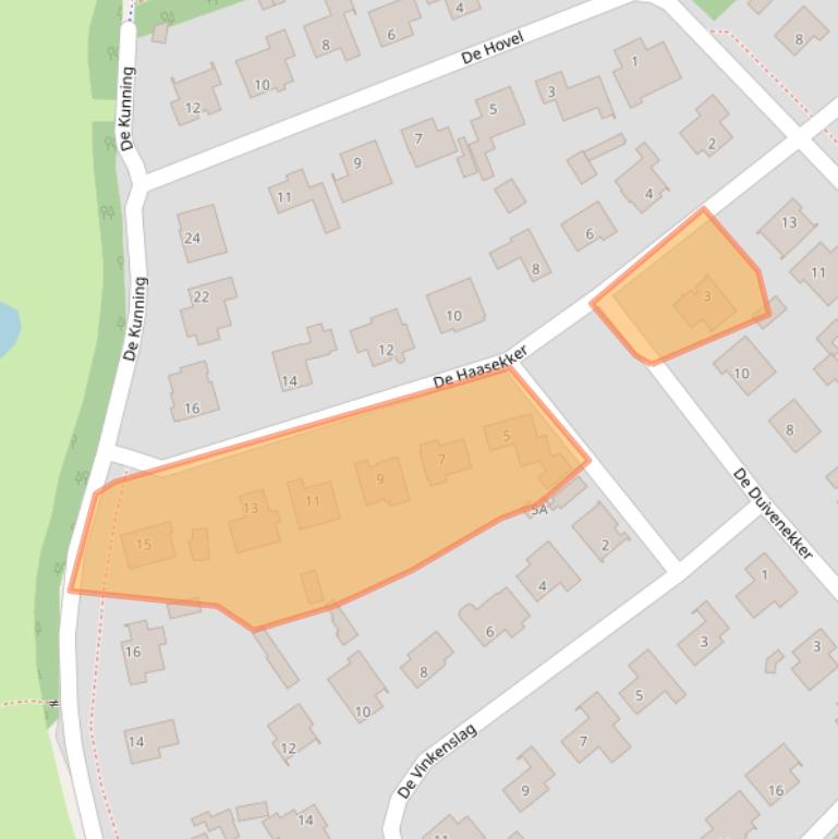 Kaart van postcodegebied 5258KS.