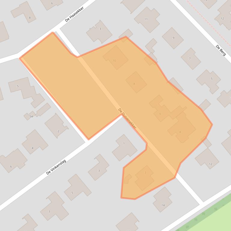 Kaart van postcodegebied 5258KV.