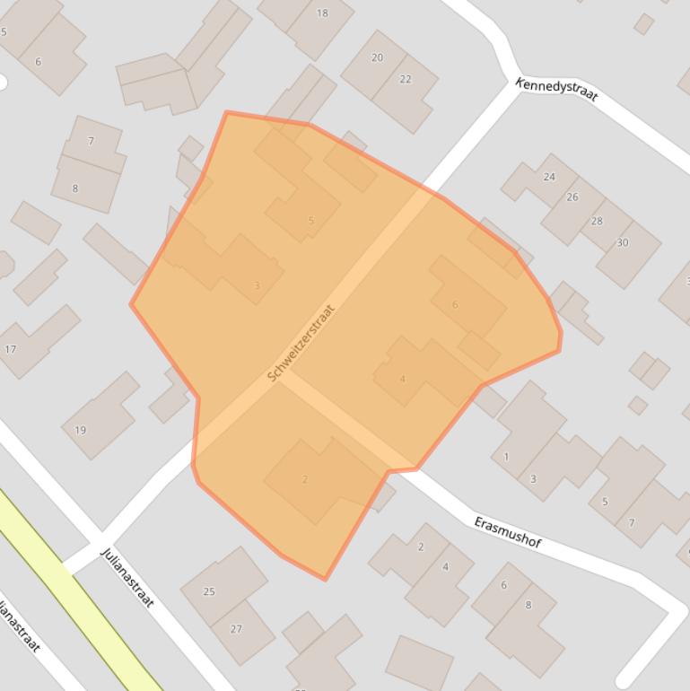 Kaart van postcodegebied 5258LA.