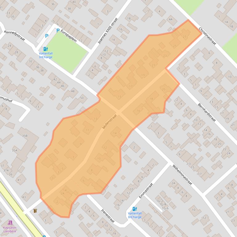 Kaart van postcodegebied 5258LH.