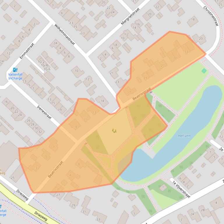 Kaart van postcodegebied 5258LS.