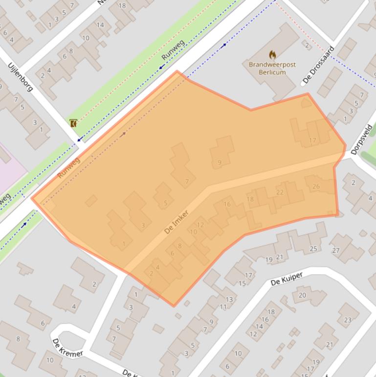 Kaart van postcodegebied 5258MH.