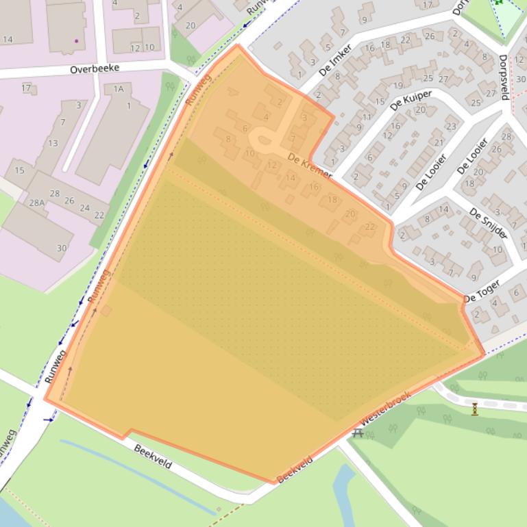 Kaart van postcodegebied 5258MJ.