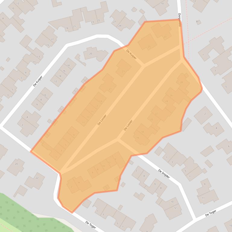 Kaart van postcodegebied 5258ML.