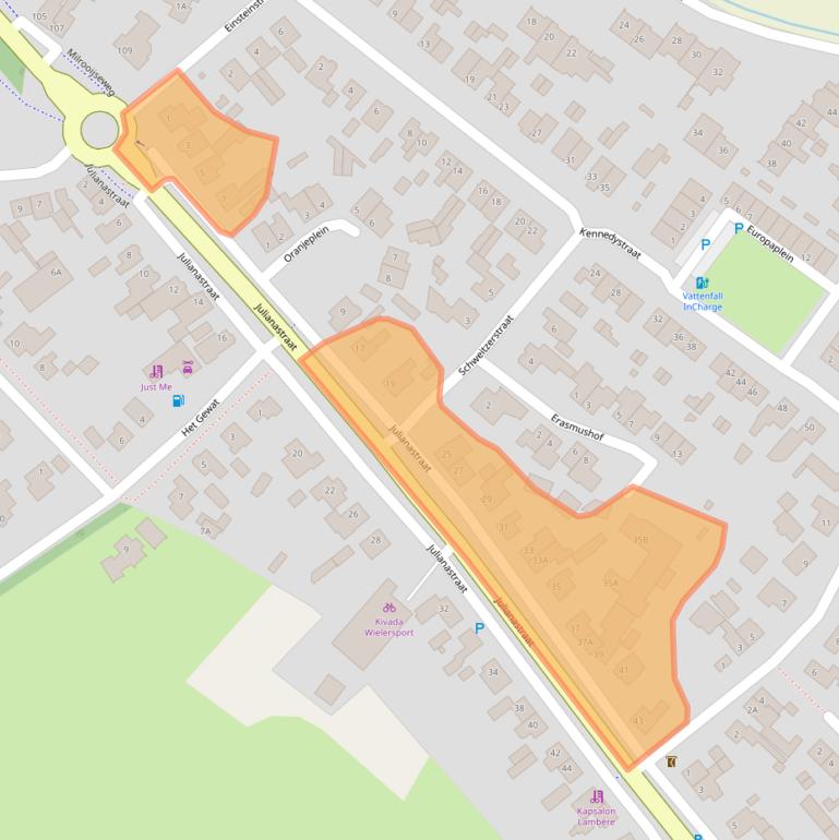 Kaart van postcodegebied 5258NA.