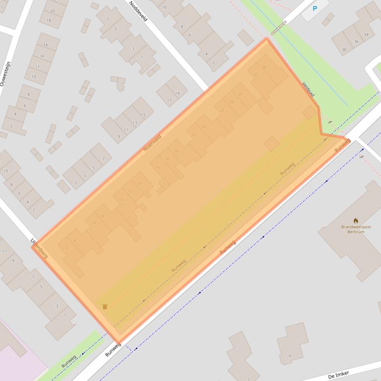 Kaart van postcodegebied 5258PD.