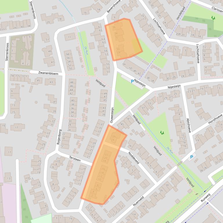Kaart van postcodegebied 5258PH.