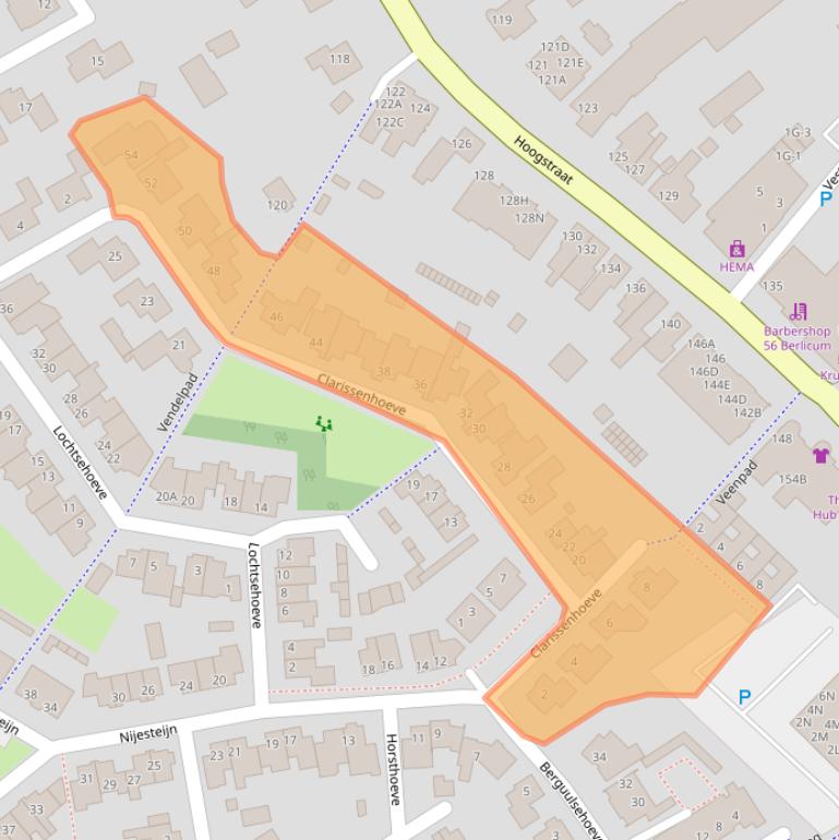 Kaart van postcodegebied 5258PK.