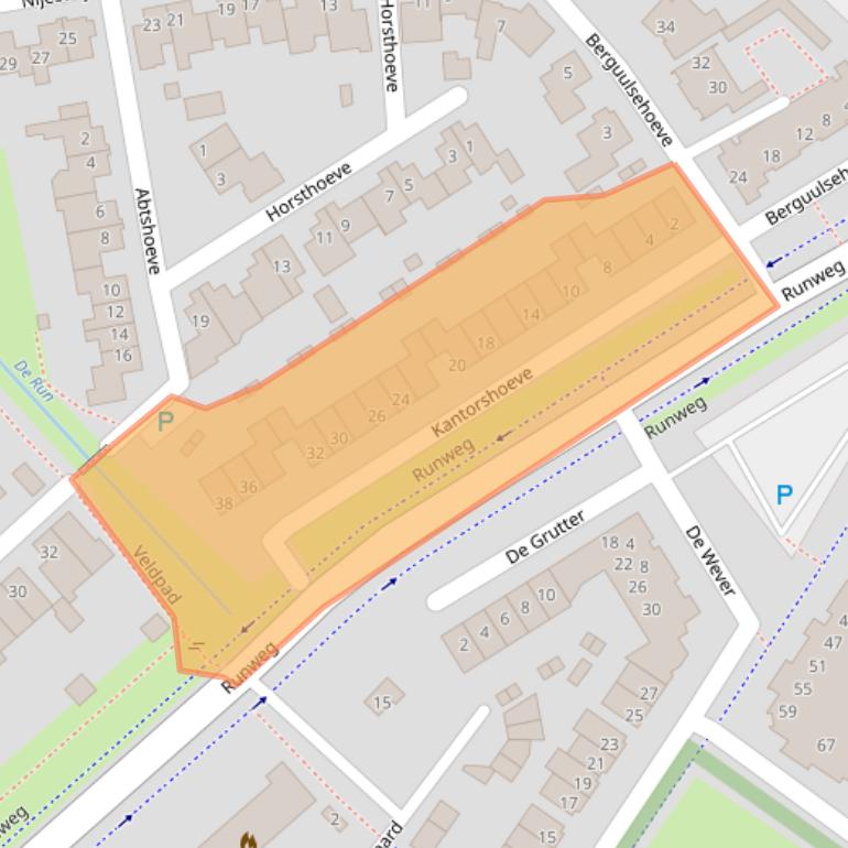 Kaart van postcodegebied 5258PZ.