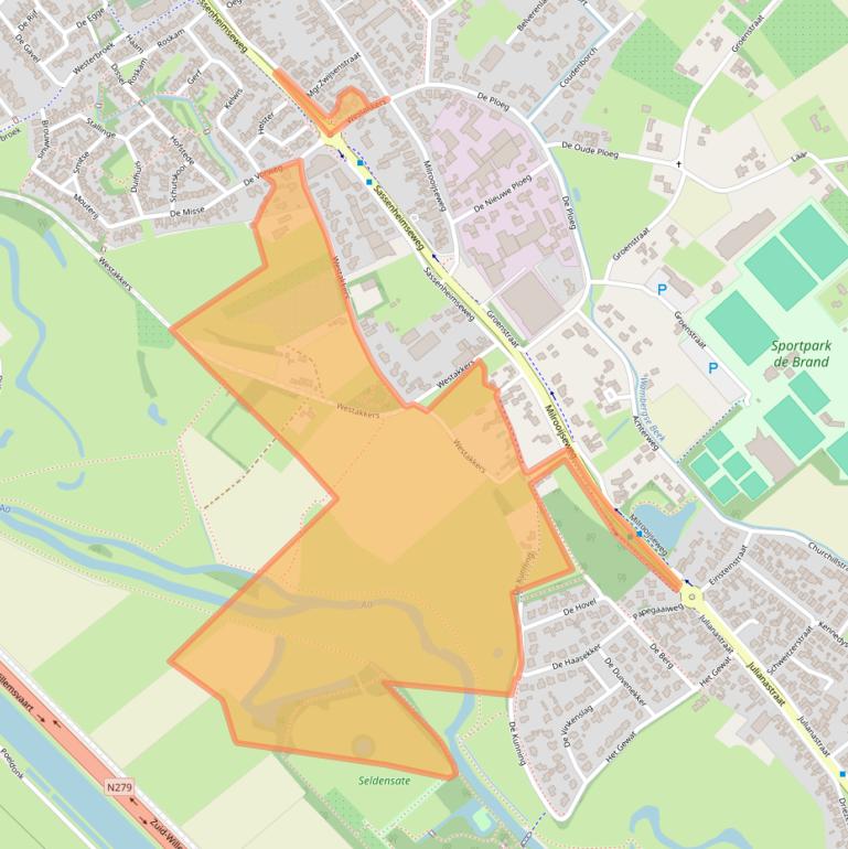 Kaart van postcodegebied 5258SC.