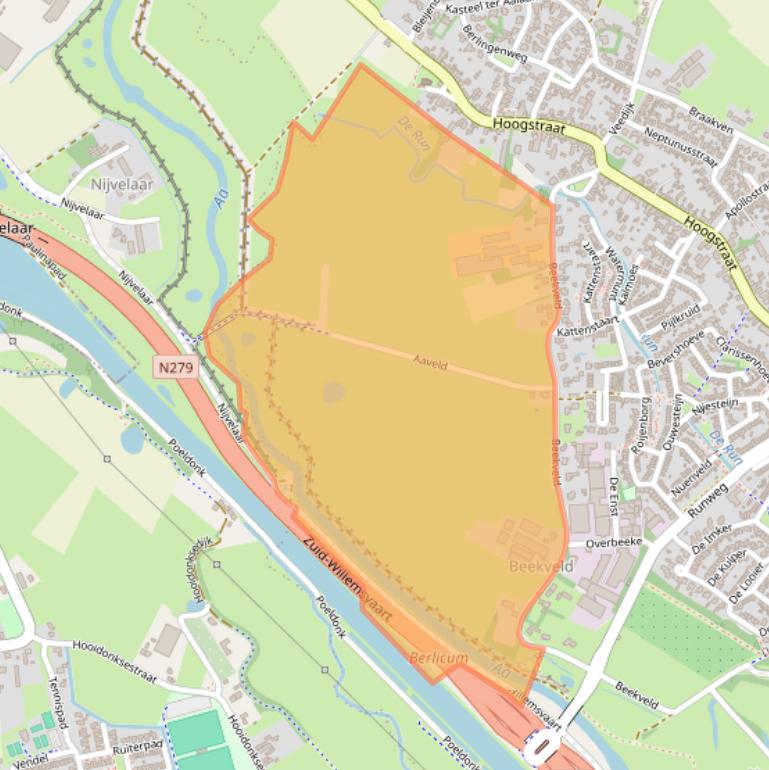 Kaart van postcodegebied 5258SJ.