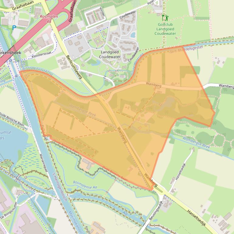 Kaart van postcodegebied 5258SM.