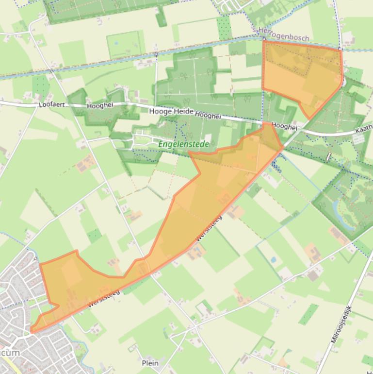 Kaart van postcodegebied 5258TA.