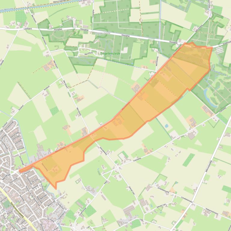 Kaart van postcodegebied 5258TB.