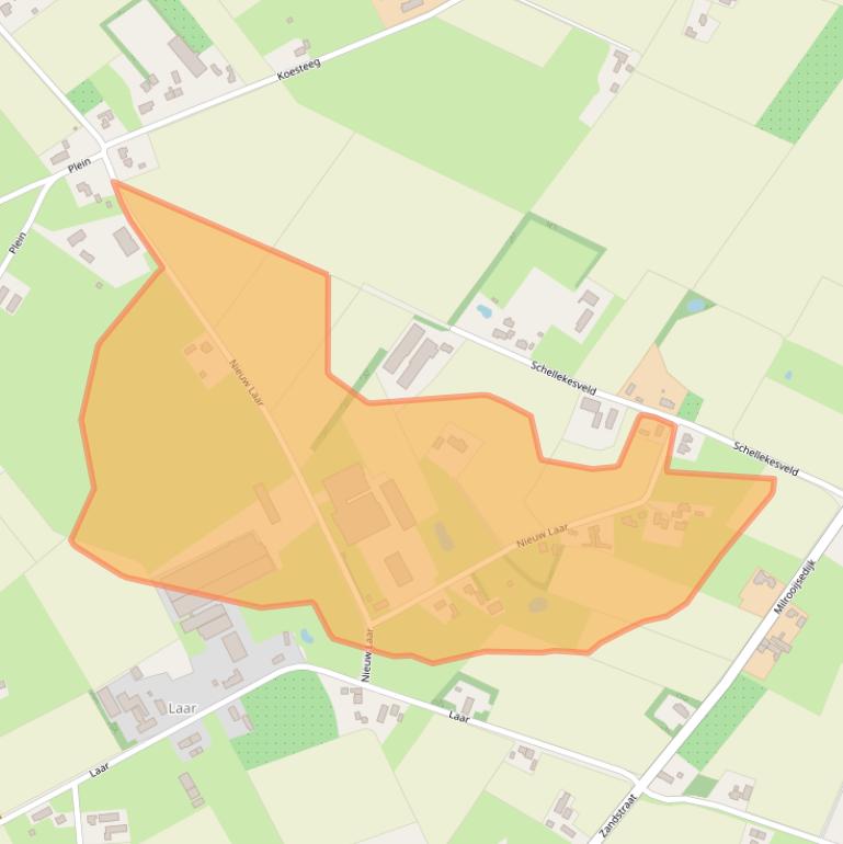 Kaart van postcodegebied 5258TL.