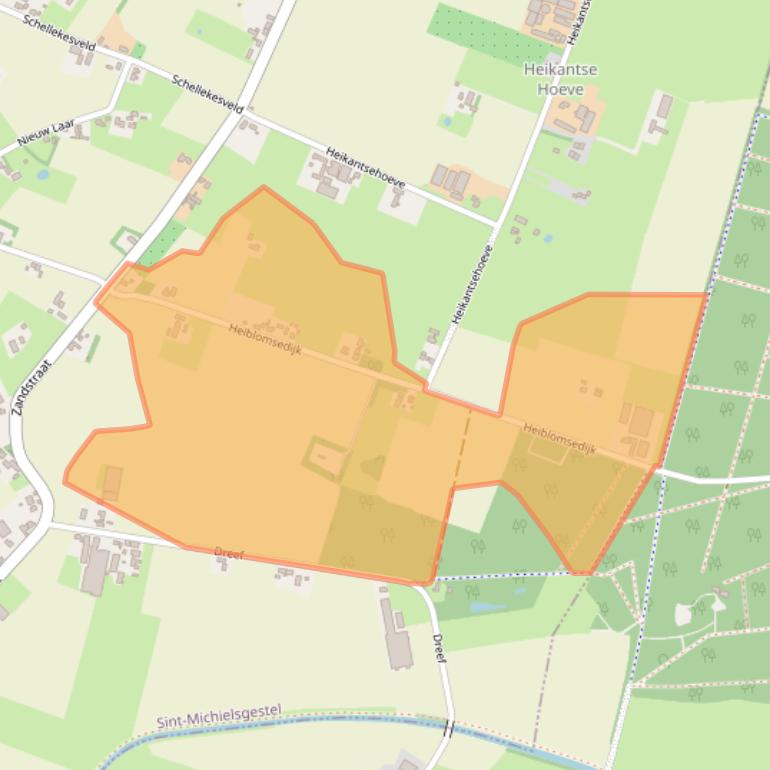 Kaart van postcodegebied 5258TT.