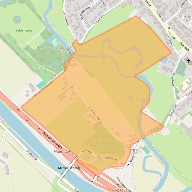 Kaart van postcodegebied 5258VC.