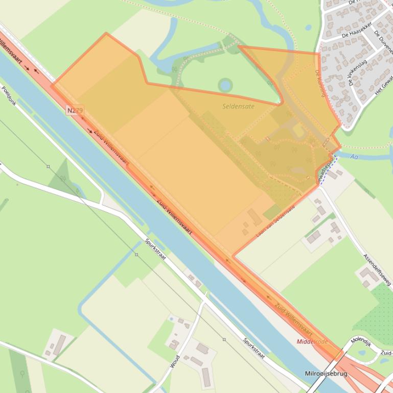 Kaart van postcodegebied 5258VD.