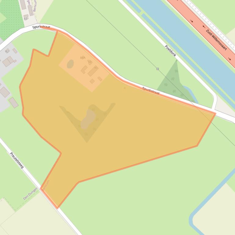 Kaart van postcodegebied 5258VJ.