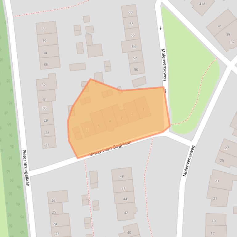 Kaart van postcodegebied 5261AR.