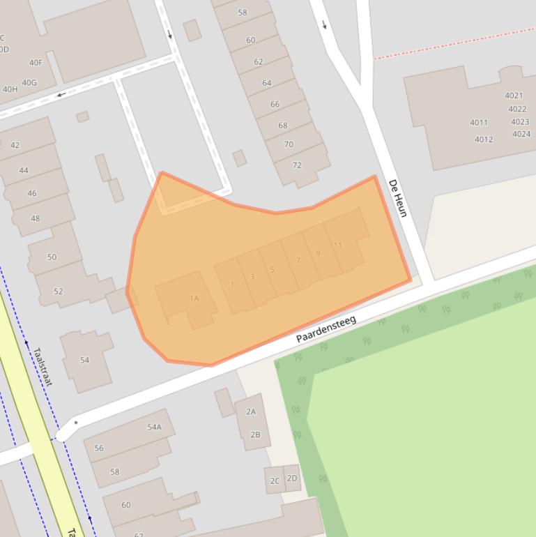 Kaart van postcodegebied 5261AZ.