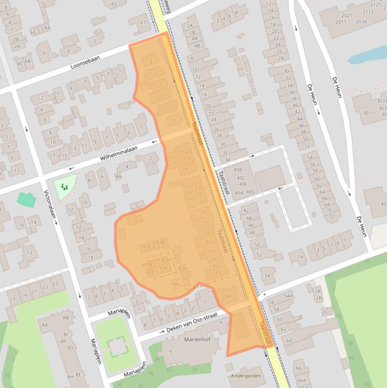 Kaart van postcodegebied 5261BA.