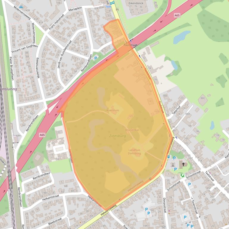 Kaart van postcodegebied 5261BC.