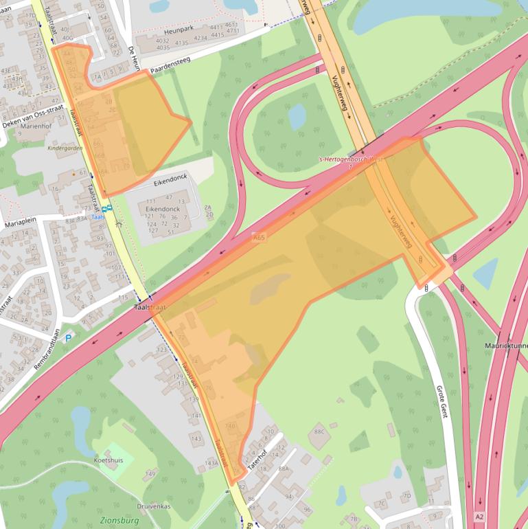 Kaart van postcodegebied 5261BG.