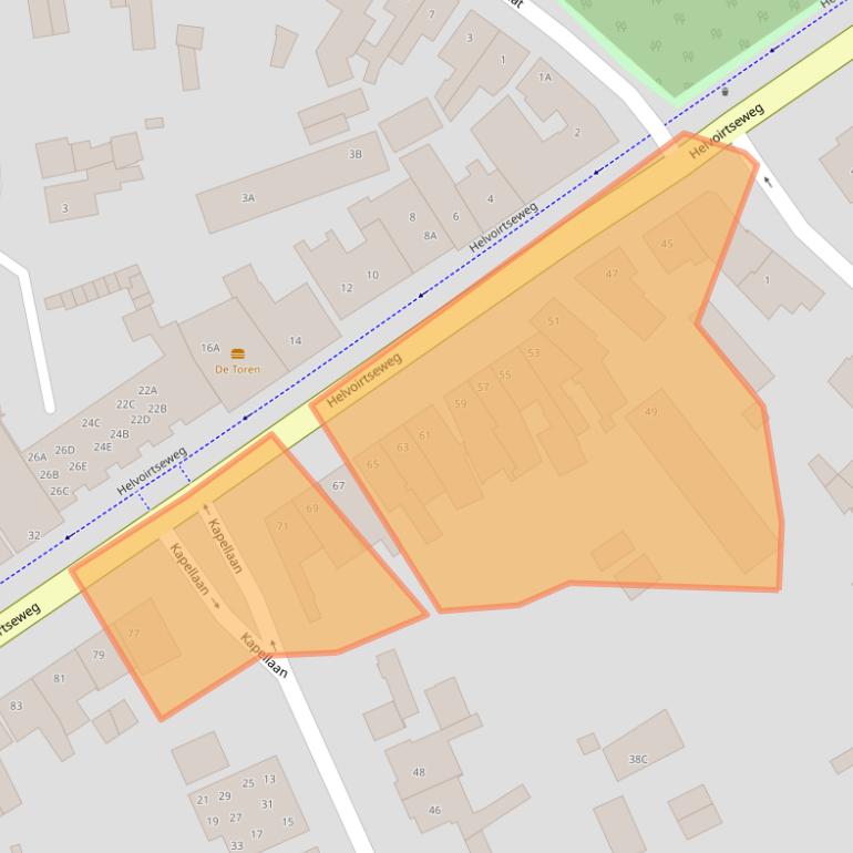 Kaart van postcodegebied 5261CC.