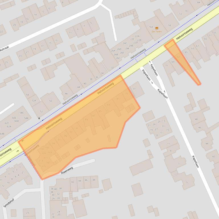 Kaart van postcodegebied 5261CD.