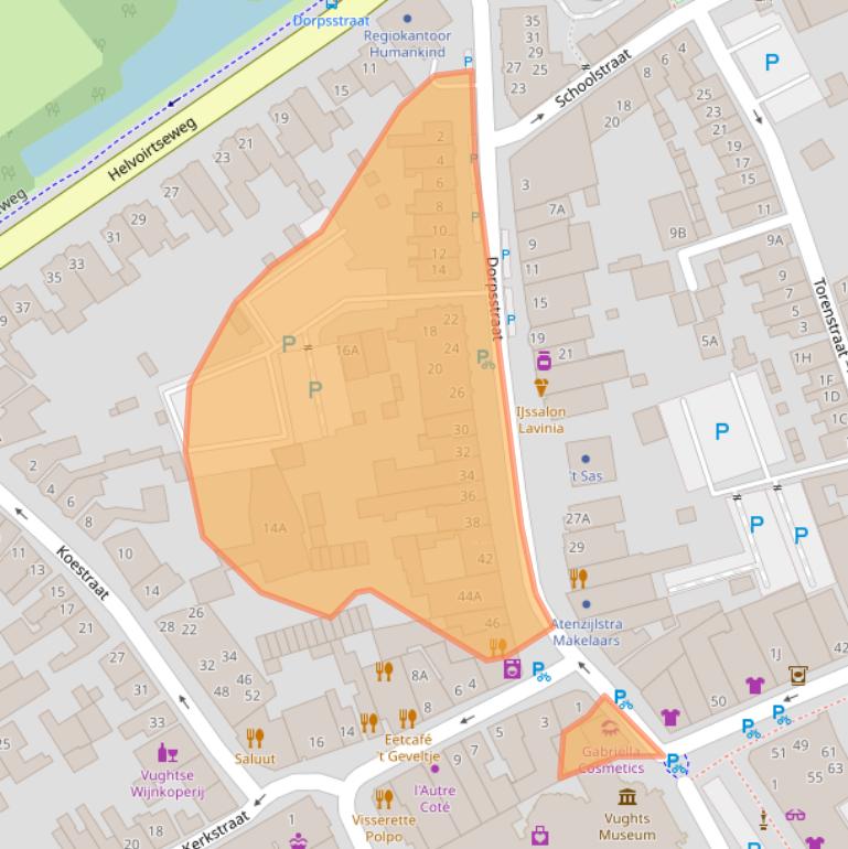 Kaart van postcodegebied 5261CK.