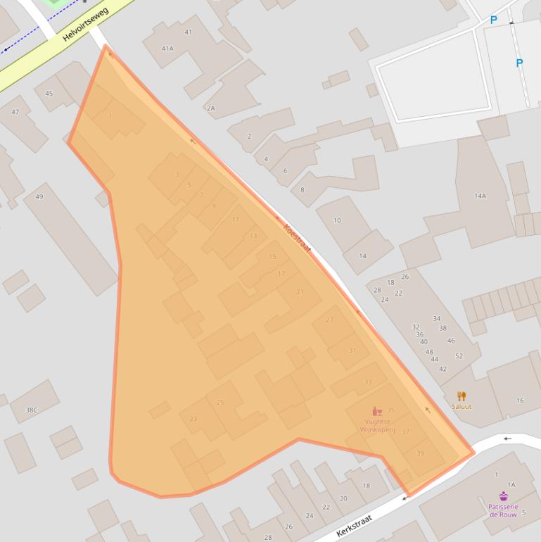 Kaart van postcodegebied 5261CL.