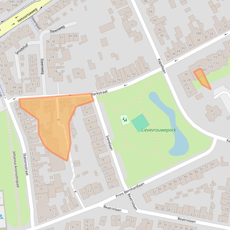 Kaart van postcodegebied 5261CW.